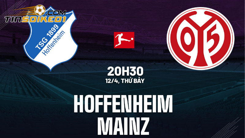 Soi kèo Hoffenheim vs Mainz, Bundesliga 20h30 ngày 12/4 16 Soi kèo Hoffenheim vs Mainz